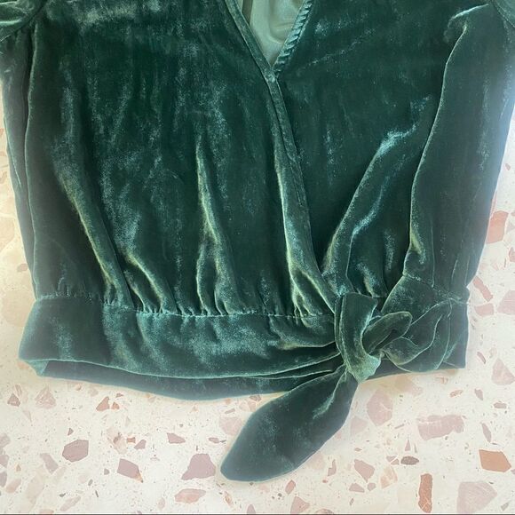 Madewell Velvet Wrap Top  - Picture 13 of 14